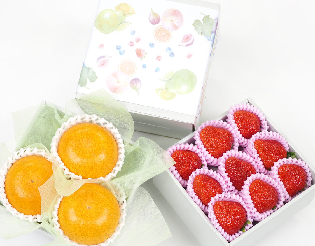 あまおう苺 と せとかのフルーツ二段重