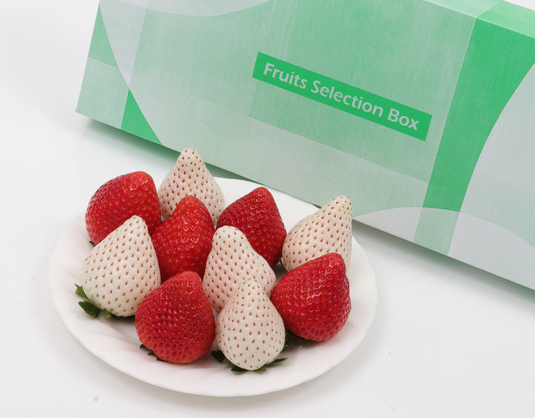 紅白いちごの食べ比べ