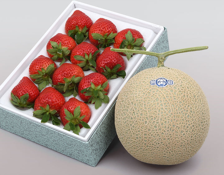 【お歳暮企画】静岡マスクメロン・あまおう苺 詰合せ