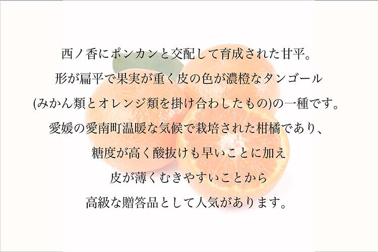 愛媛県産 JAにしうわ 甘平 秀品 約3kg