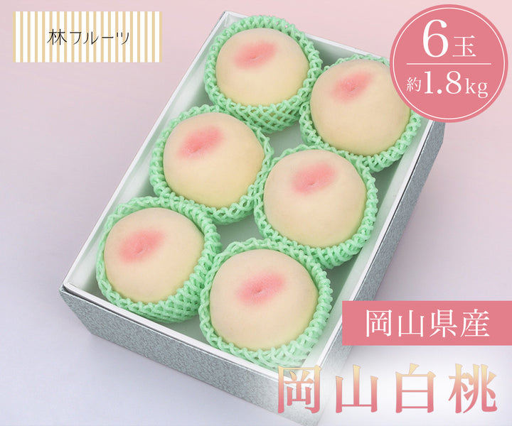 岡山白桃 6玉 (約1.7kg)